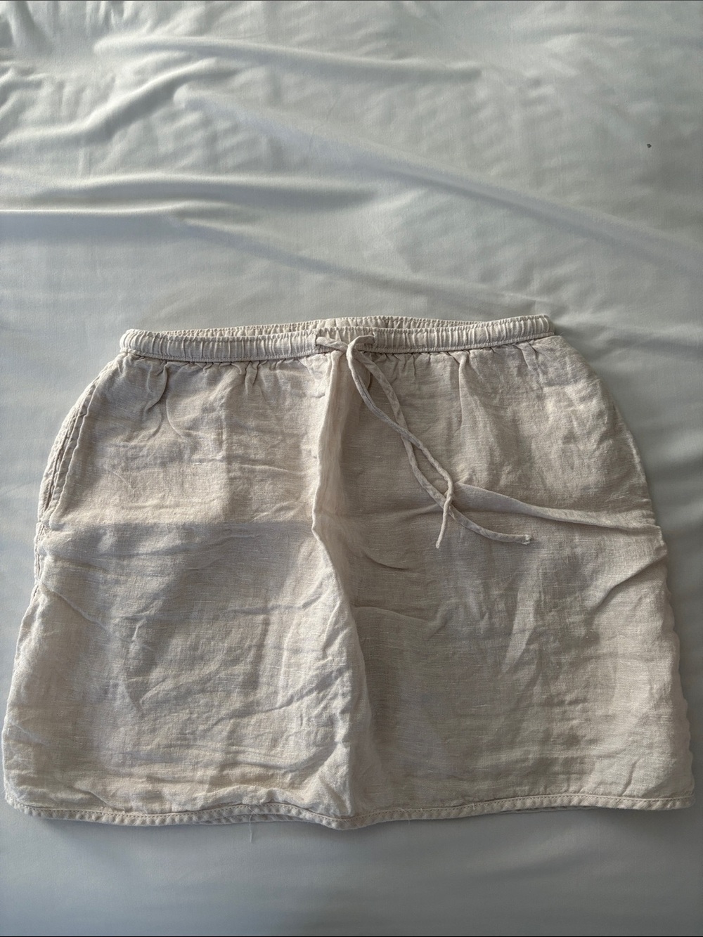 100% linen skort